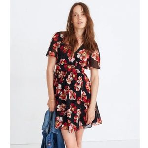 Madewell Tulip-Sleeve Mini Dress in French Rose